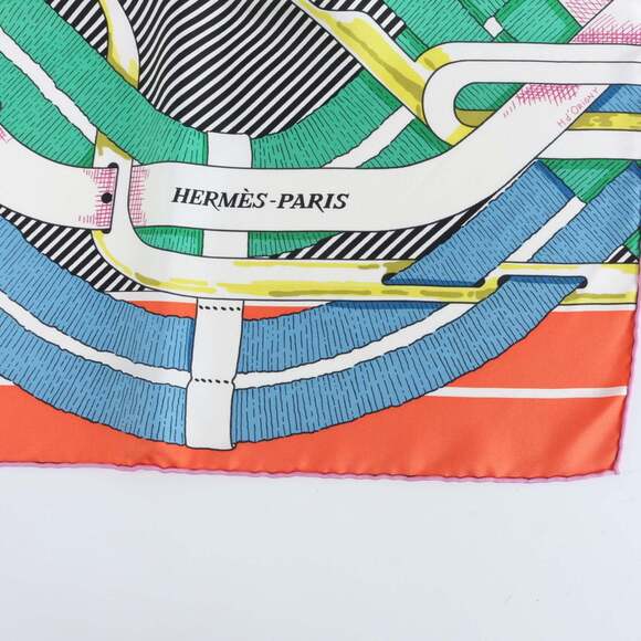 HERMES Black Silk Scarf - Picture 6 of 9